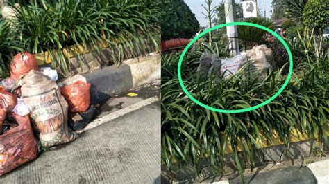 Kumuh Jalan Dan Taman Di Depan Terminal Baru Cikarang Penuh Sampah