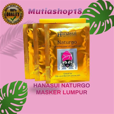 Jual Hanasui Naturgo Masker Lumpur Hitam Peel Of Mask Black Original