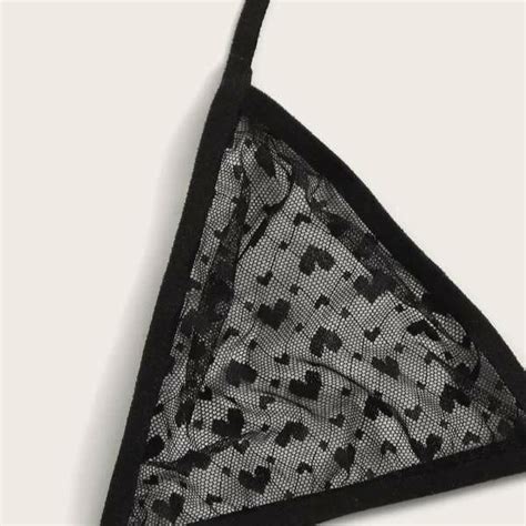 Conjunto Negro Corazones Margarita Sex Shop