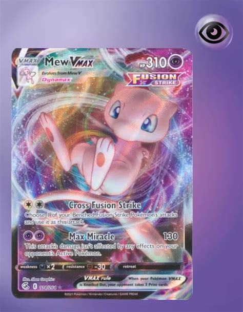 Mew Vmax 114 264 Fusion Strike TCG Coleccionistas