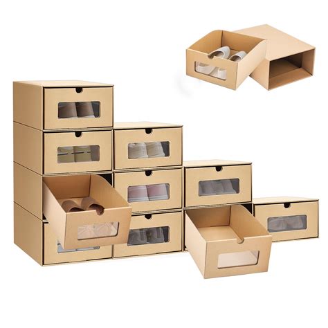 Buy Youyijia 10pcs Shoe Storage Boxes Cardboard Shoe Boxes With Lids