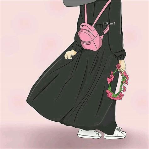 Pin By ♥ On Kapalı Kız Çizimleri Hijab Cartoon Islamic Girl Muslim