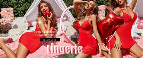 Amazon Avidlove Women Lingerie Lace Chemise Sleepwear Babydoll Teddy Lingerie Clothing
