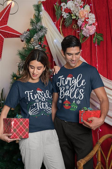 Jingle Balls Svg Tinsel Tits Svg Funny Christmas Couples Etsy
