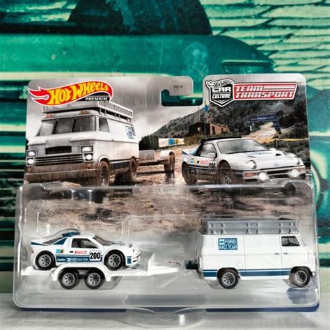 Jual Hot Wheels Team Transport Ford RS200 Rally Van Shopee Indonesia