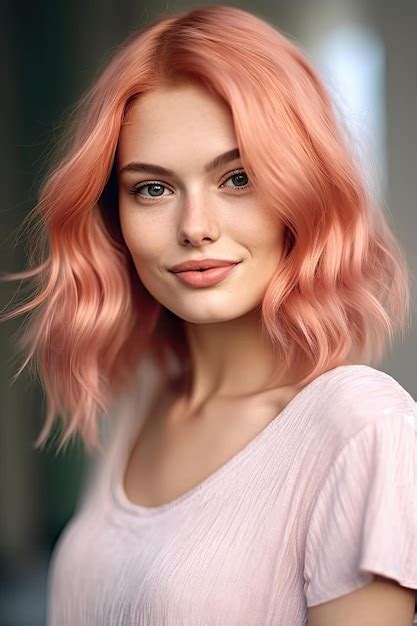 Premium Ai Image A Woman With Pink Hair