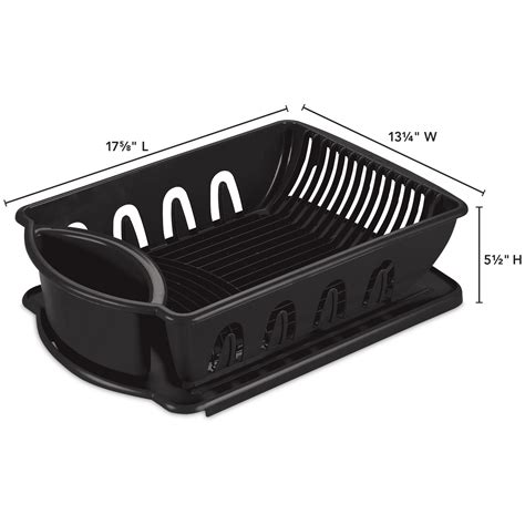 Dish Drainer Set Jumbo Black Lee Distributors