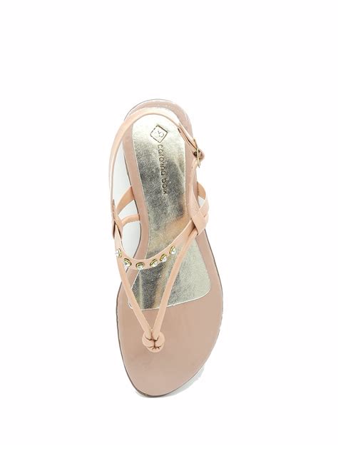 Nude Women S Split Toe Flat Sandals ZONA ZERO