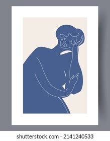 Nude Green Leaves Bust By Pablo Stock Vector Royalty Free