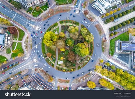 High Angle View Roundabout Autumn Stock Photo 2220379889 Shutterstock