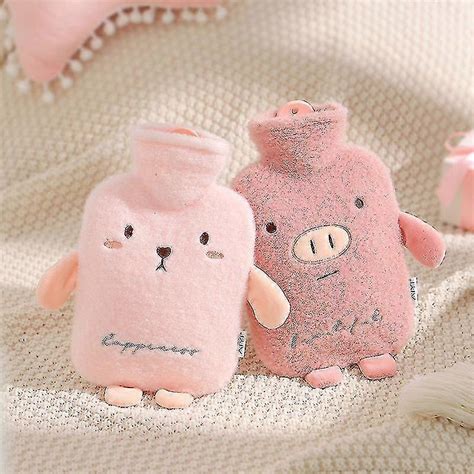 Hot Water Bag Warm Water Bag Hot Water Bottles Cosy Fluffy Soft Plush Cute Pattern Ml