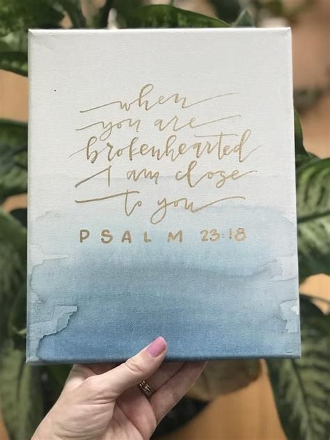 Watercolor Canvas Bible Verse Bible Verse Canvas Art Hand Painted