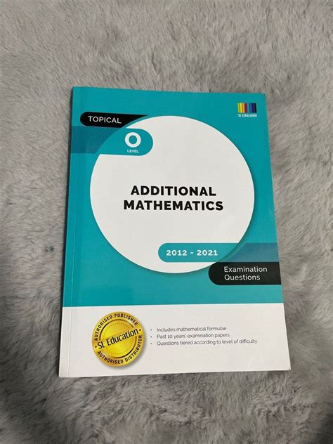 O Level Additional Mathematics Topical Tys Hobbies And Toys Books And Magazines Assessment Books