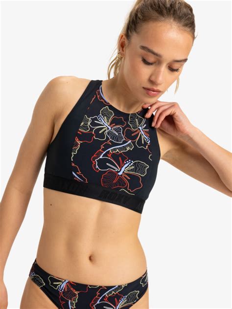Roxy Active Crop Top Bikini For Women Roxy