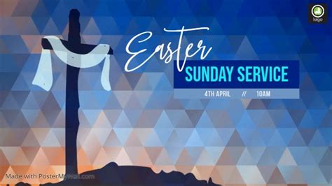 Plantilla De Easter Sunday Service Postermywall