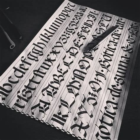 practicing gothic alphabet calligraphy  eat letters images