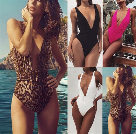 2022 Popular Women S One Piece Swimsuit Leopard Print Belt Buckled One Piece Bikini Bikini