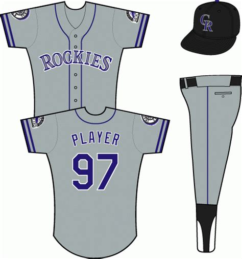 Colorado Rockies Uniform Road Uniform National League Nl Chris
