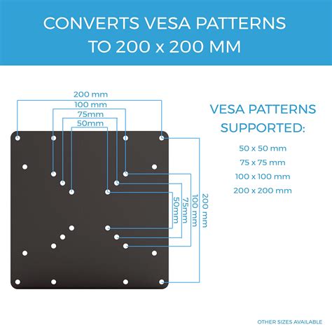 Humancentric Vesa Mount Adapter Plate For Tv Mounts Convert 75x75 And