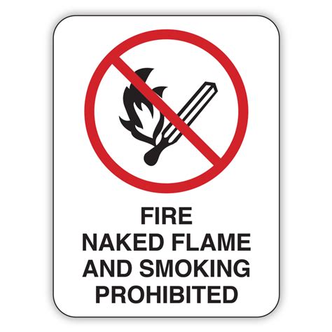 Fire Naked Flame And Smoking Prohibited Signs Umbarra Safety Supplies