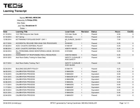 Training Transcript