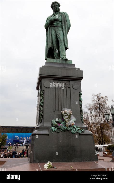 Pushkin statue hi-res stock photography and images - Alamy