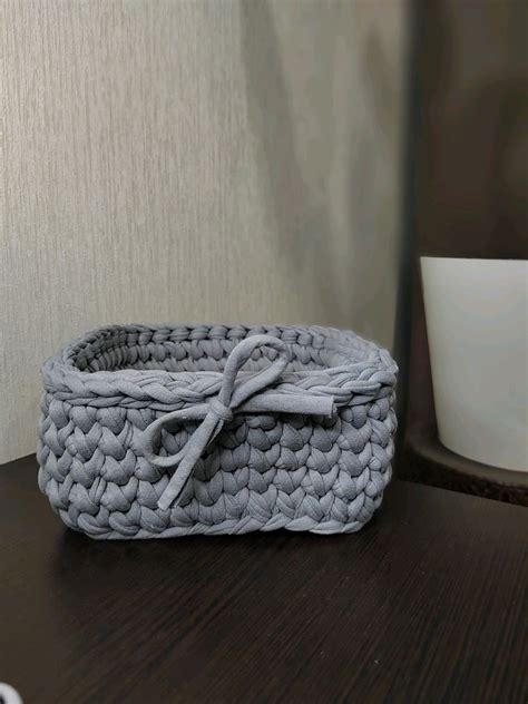 Корзина вязаная в интернет-магазине Ярмарка Мастеров по цене 510 ...