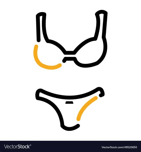 Isolated Summer Bikini Icon Flat Design Royalty Free Vector