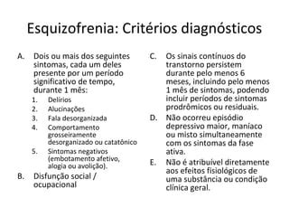 Neurociência da esquizofrenia PPT