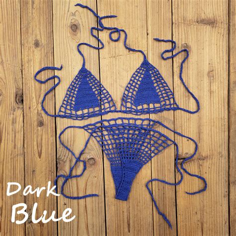 Crochet String Bikini G Thong String Beach Micro Swimwear Sexy Microkini Sets Ebay