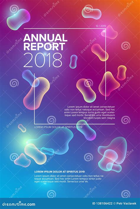 Vector Annual Report Cover Template Stock Vector Illustration Of Graphic Media 138106422