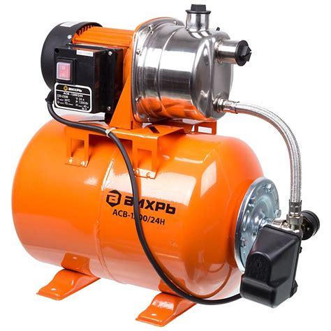 Насосная станция Вихрь, 1200 Вт, глубина погружения 9 м, максимальный ...