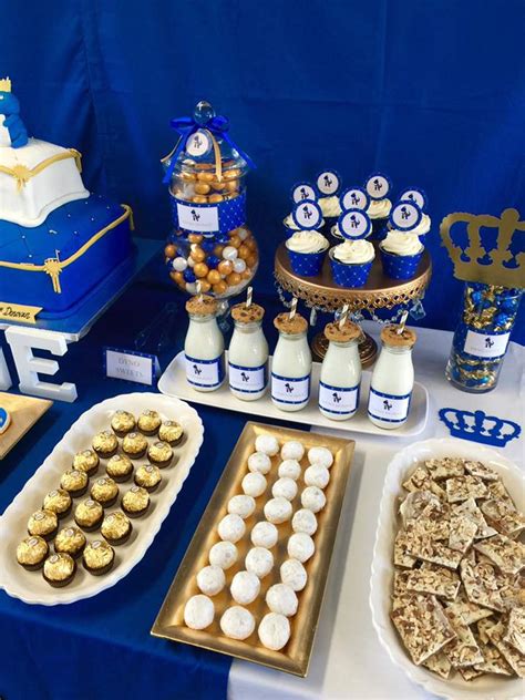 Royalty Blue And Gold Birthday Party Ideas Photo 5 Of 7 Catch My Party