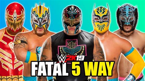 WWE 2K19 Rey Mysterio Vs Kalisto Vs Sin Cara Vs Gran Metalik Vs Lince