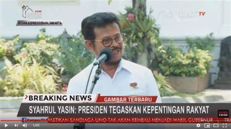 Syl Bahas Masalah Pertanian Dan Perikanan Bareng Jokowi Isyarat Jabat