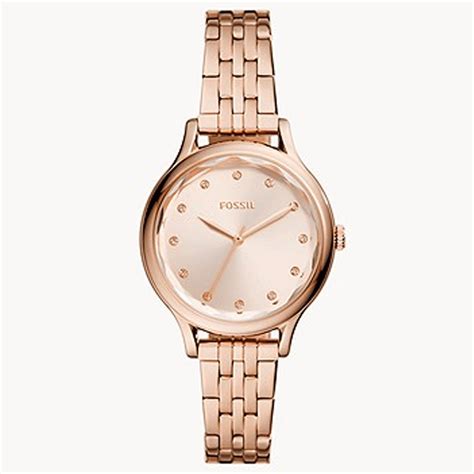 Buy Fossil BQ3862 Laney Three Hand Rose Gold Tone Stainless Steel Watch