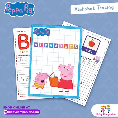 Authentic Peppa Pig Alphabets Tracing Activity - Kiddy Companion