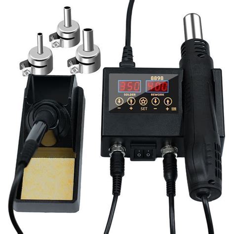 W LED Digital Display Hot Air Gun Soldering Iron In SMD Rework Soldering Station Products