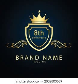 Luxury Number 8 Logo Design Stock Vector (Royalty Free) 2032803689 ...