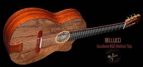 Mangore | Bellucci Guitars - Cocobolo B&S, African Walnut top Concert Classical Guitar