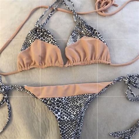 Rare Acacia Snake Uns Triangle Bikini Top Gem