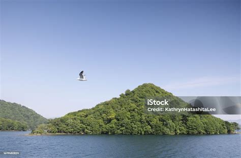 islands  lake toya  shikotsutoya national park japan stock photo