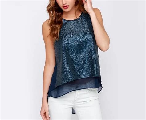 Sexy Women Vest Tank Crop Tops Blouse Shirts Sequin Bodycon Party Top Clubwear Hot Blusas