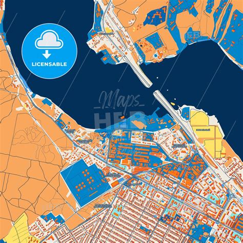 colorful berdsk street map digital hebstreits