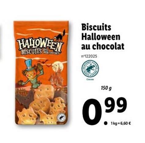 Promo Biscuits Halloween Au Chocolat Chez Lidl