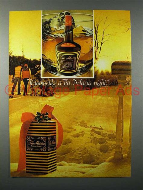 1981 Tia Maria Coffee Liqueur Ad It Looks Like As0447