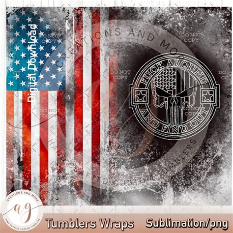 Fuck Around And Find Out Flag Sublimation Tumbler PNG Flag Etsy