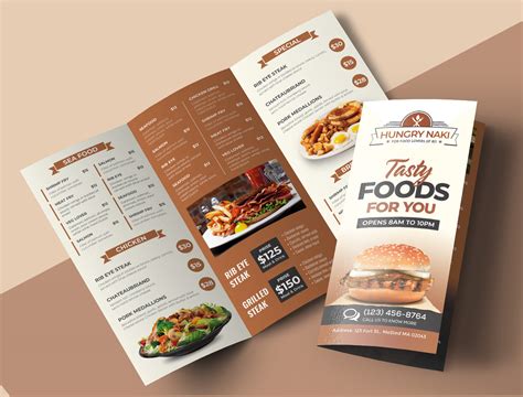 Trifold Food Menu Design On Behance