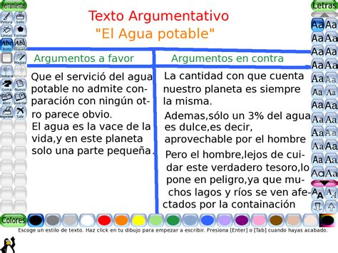 TEXTO ARGUMENTATIVO Agua Potable Soswin