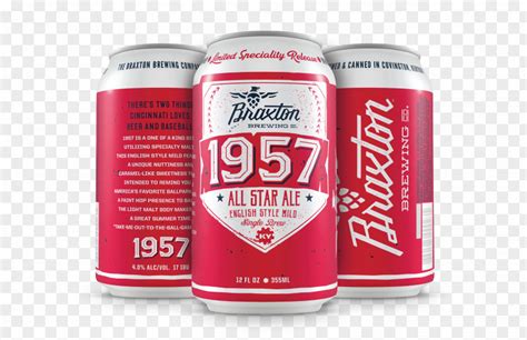 Beer Craft Cincinnati Reds Aluminum Can Beverage Png Image Pnghero